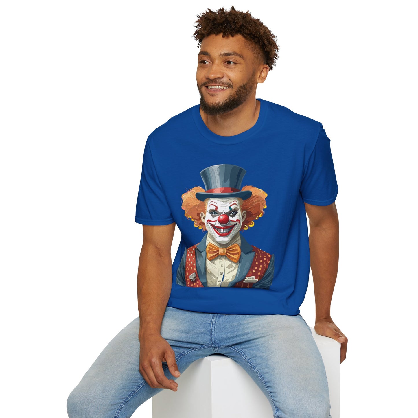 Clown Shirt, T Shirt with Clown, Funny Man Shirt, Tee Shirt with Funny Man, Circus Shirt, Shirt with Circus, Scary Man Shirt, Shirt with Scary Man