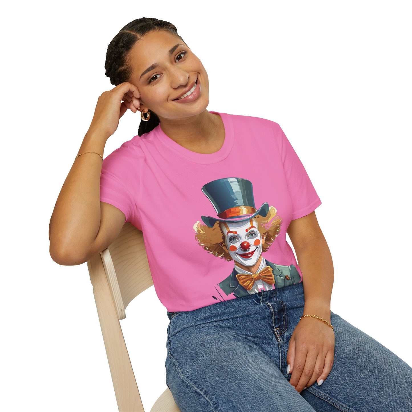 Clown Shirt, T Shirt with Clown, Funny Man Shirt, Tee Shirt with Funny Man, Circus Shirt, Shirt with Circus, Scary Man Shirt, Shirt with Scary Man