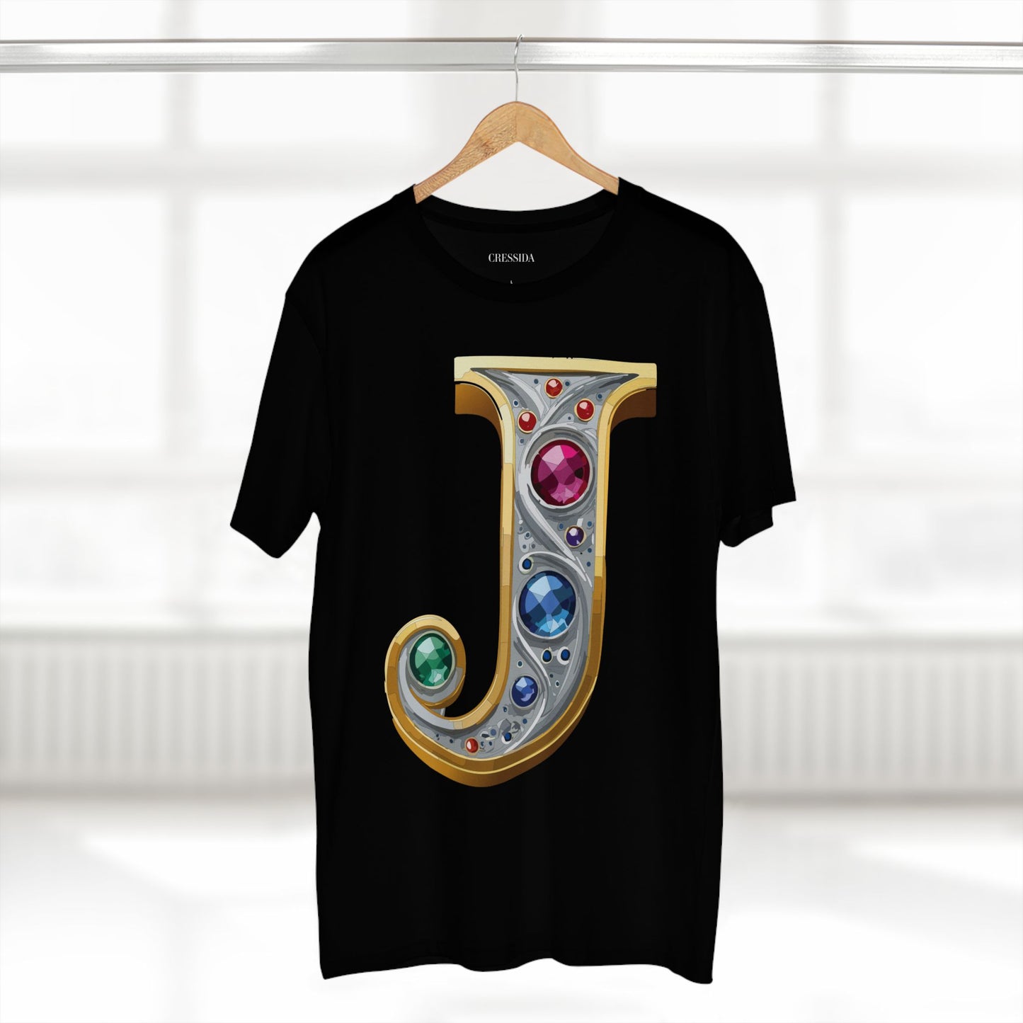 Letter Shirt, Shirt with Letters, Tee Shirt with Gold Letters