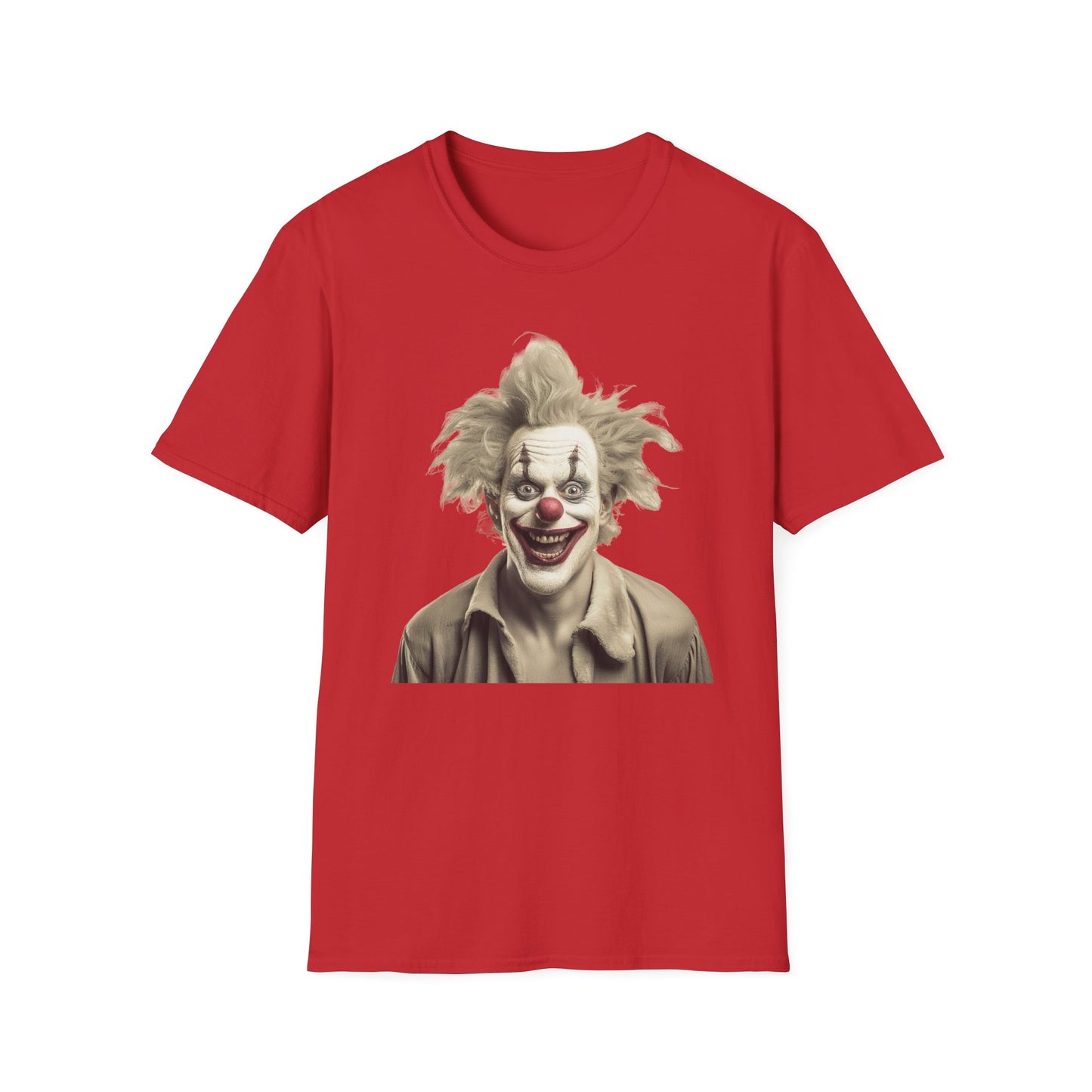 Clown Shirt, T Shirt with Clown, Funny Man Shirt, Tee Shirt with Funny Man, Circus Shirt, Shirt with Circus, Scary Man Shirt, Shirt with Scary Man