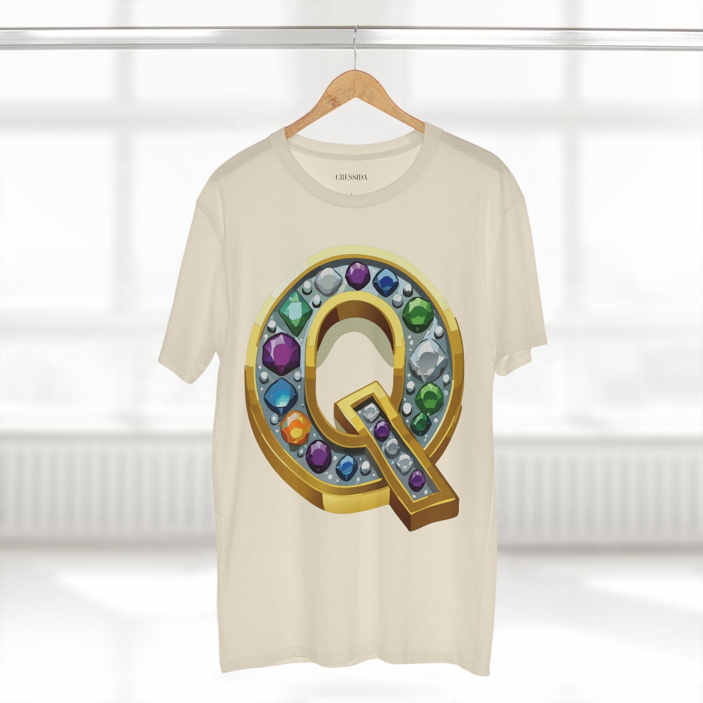 Letter Shirt, Shirt with Letters, Tee Shirt with Gold Letters