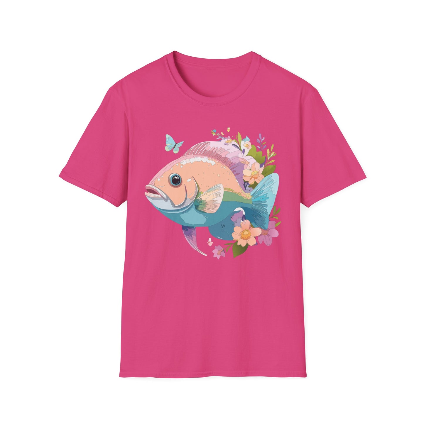 Fish Art Design Shirt, T Shirt with Fish, Graphic Shirt, Tee Shirt with Graphic Design, Shirt with Fish Graphic Art