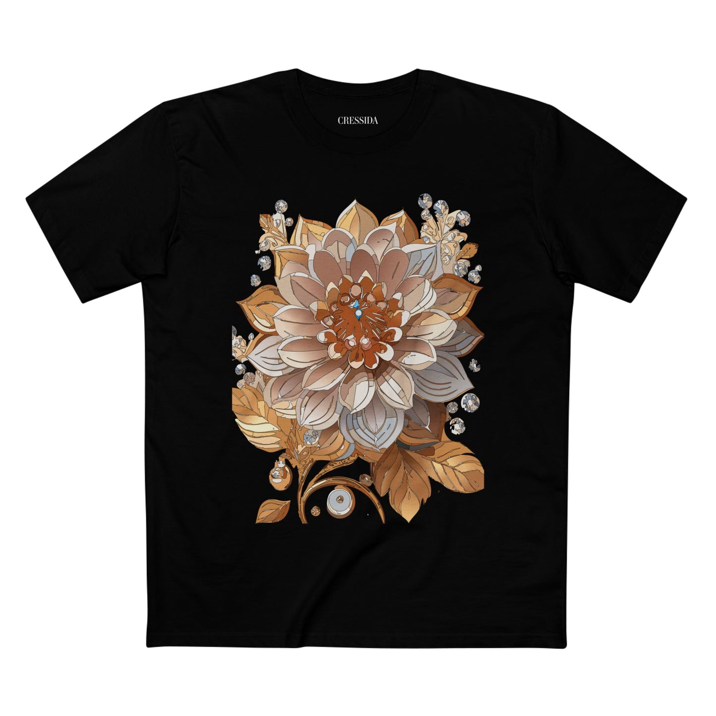 Floral Shirt, Shirt with Flower, Tee Shirt with Antique Flower