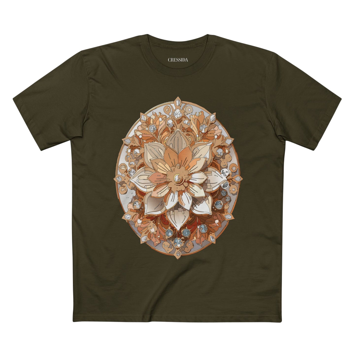Floral Shirt, Shirt with Flower, Tee Shirt with Antique Flower