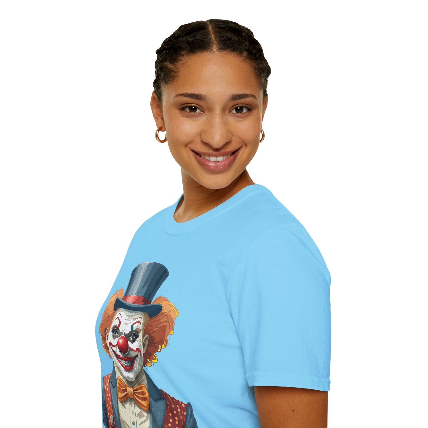 Clown Shirt, T Shirt with Clown, Funny Man Shirt, Tee Shirt with Funny Man, Circus Shirt, Shirt with Circus, Scary Man Shirt, Shirt with Scary Man
