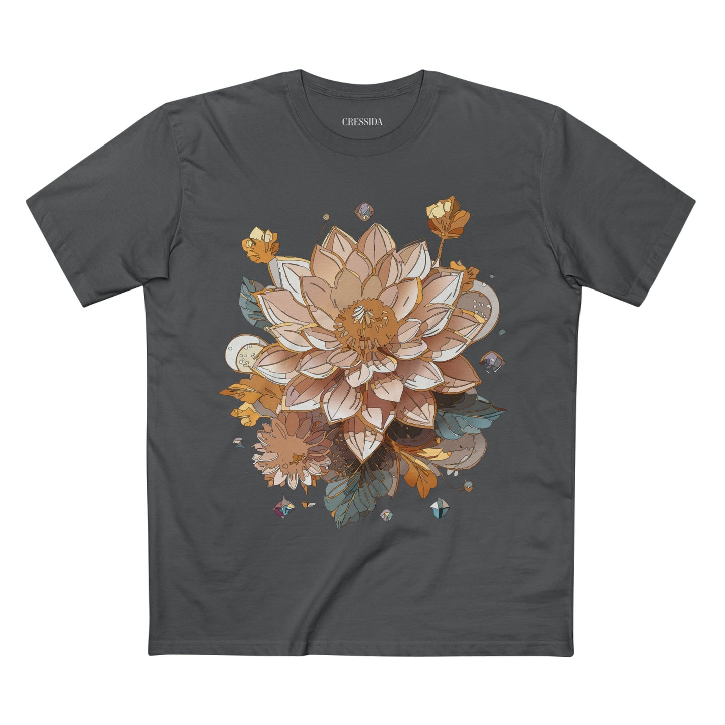 Floral Shirt, Shirt with Flower, Tee Shirt with Antique Flower