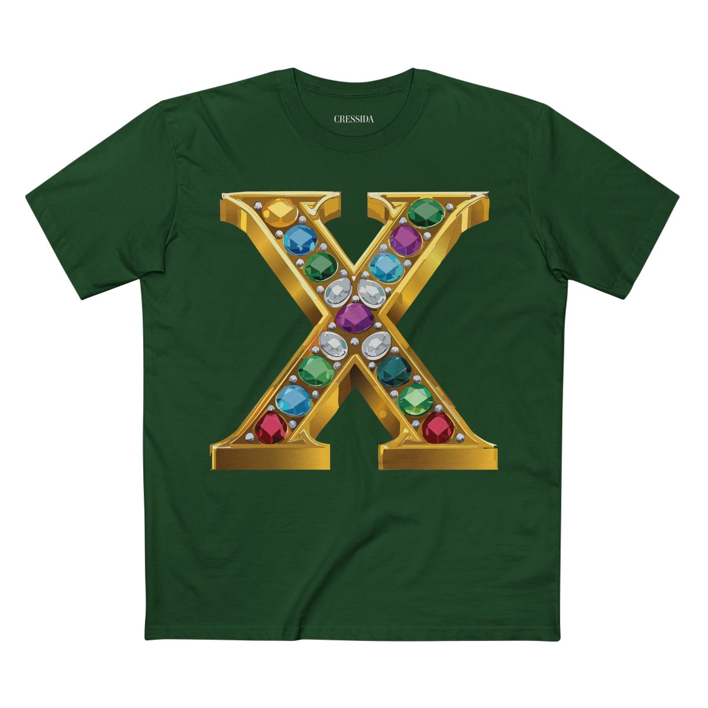 Letter Shirt, Shirt with Letters, Tee Shirt with Gold Letters