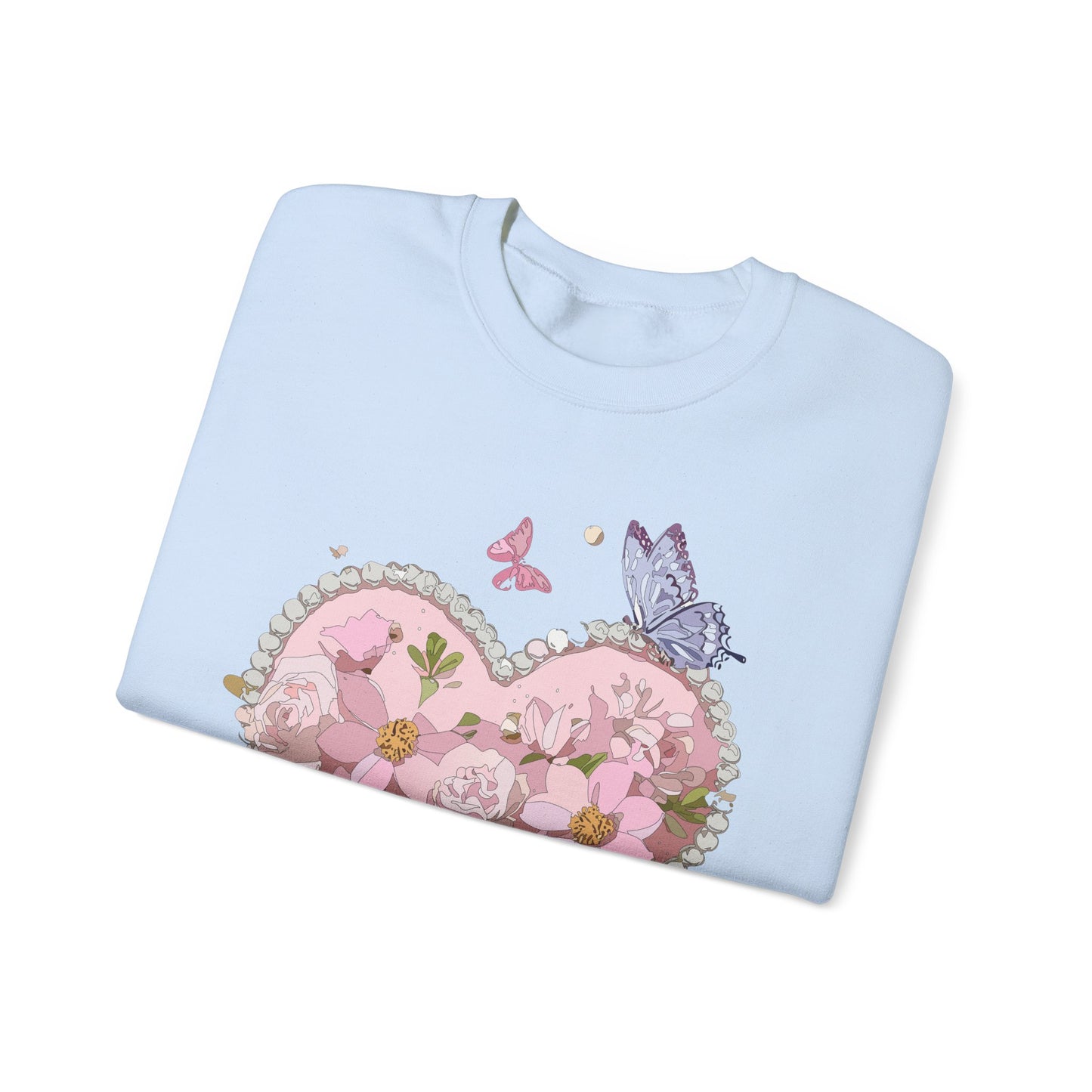Floral Heart Sweatshirt, Floral Love Sweatshirt, Valentine's Day Sweatshirt, Heart Floral Sweatshirt