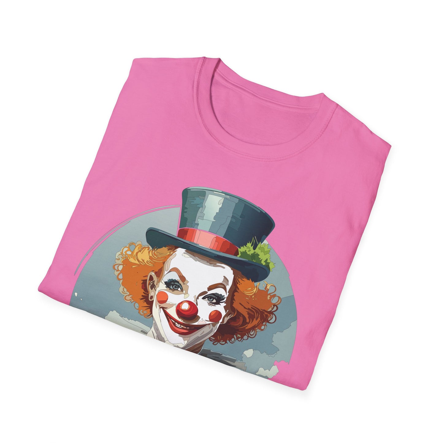 Clown Shirt, T Shirt with Clown, Funny Man Shirt, Tee Shirt with Funny Man, Circus Shirt, Shirt with Circus, Scary Man Shirt, Shirt with Scary Man