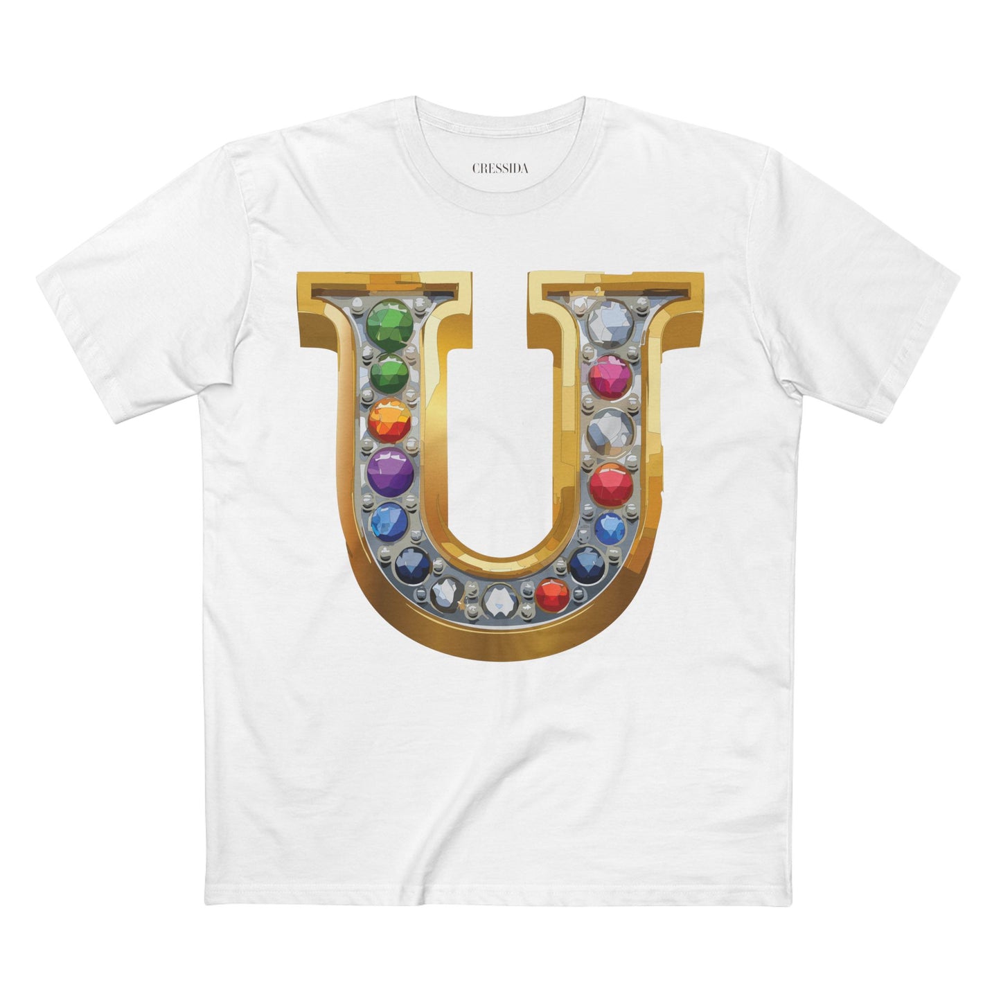 Letter Shirt, Shirt with Letters, Tee Shirt with Gold Letters
