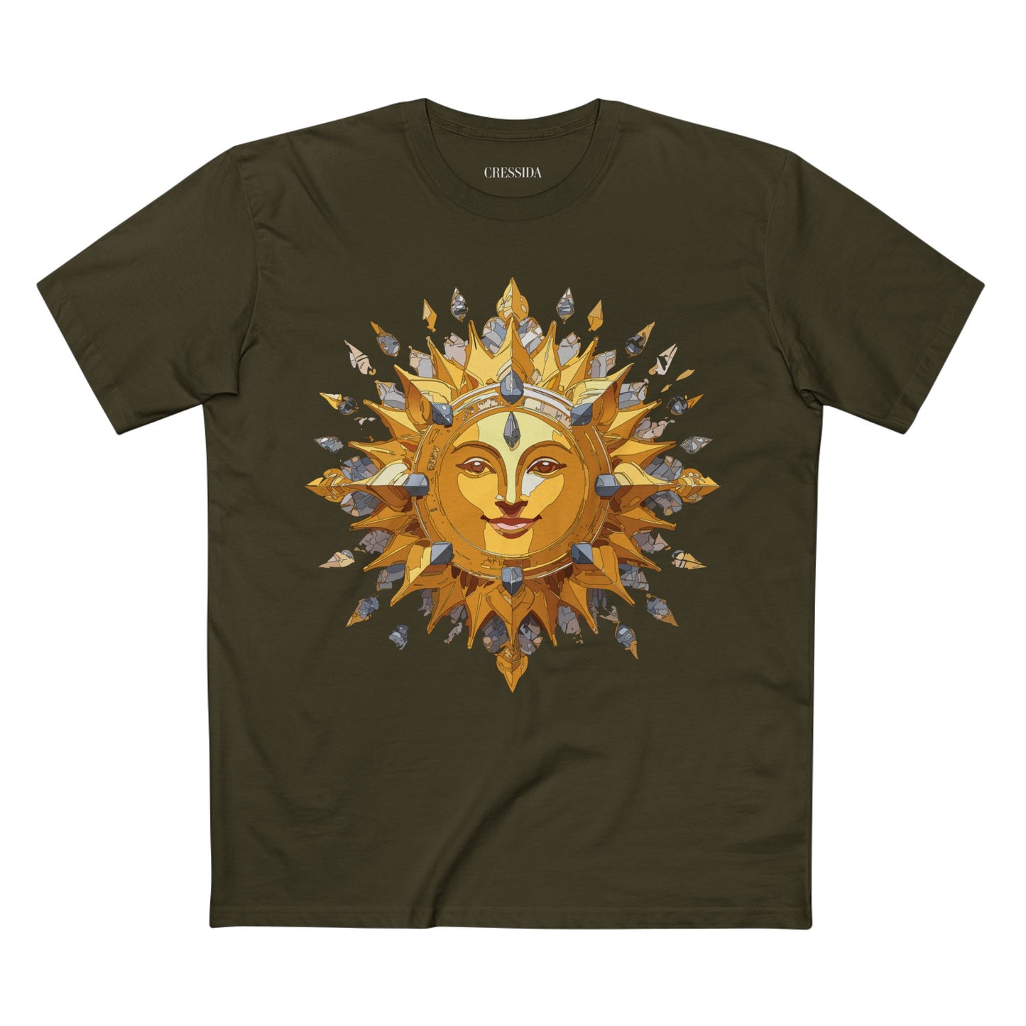 Sun Shirt, Shirt with Sun, Tee Shirt with Gold Sun