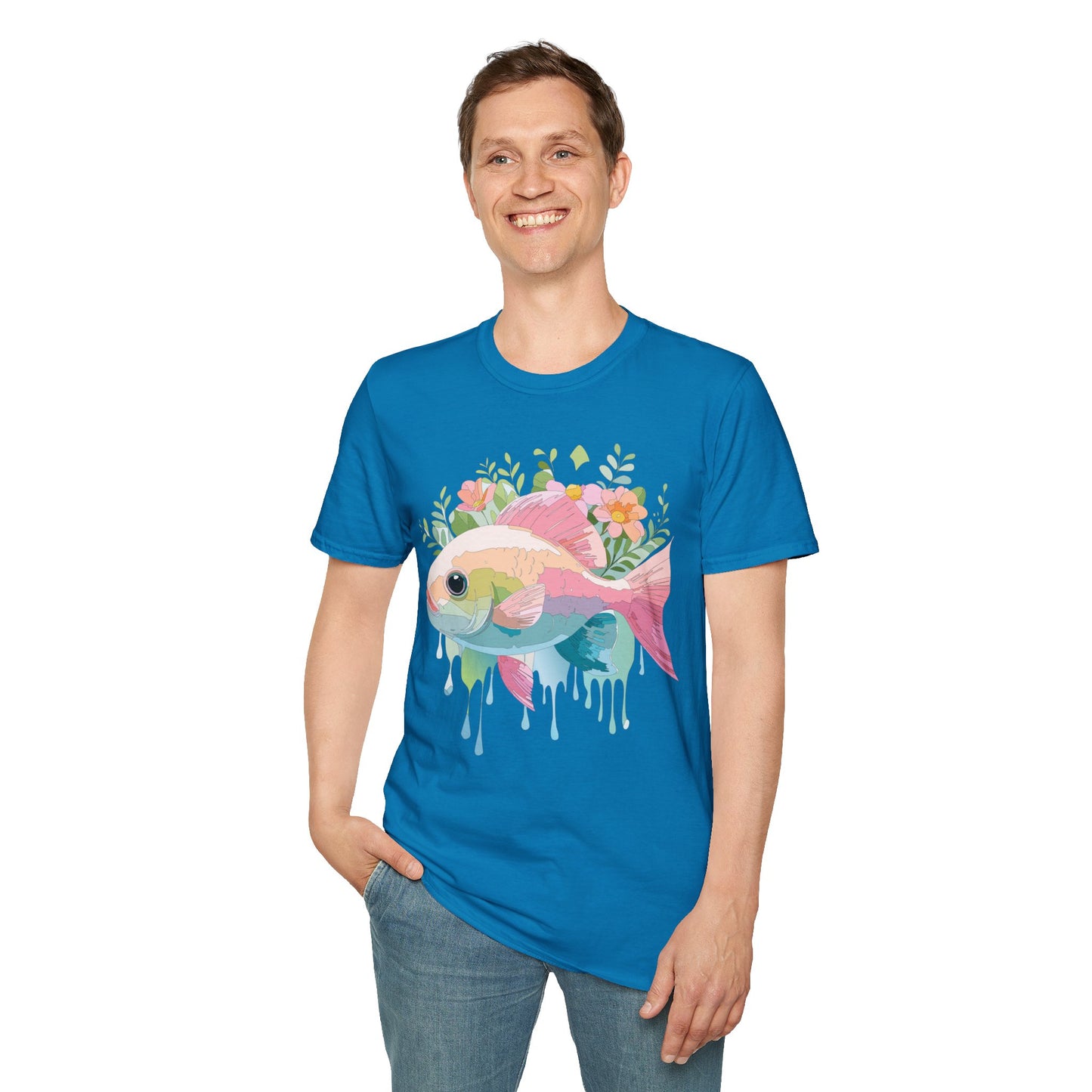 Fish Art Design Shirt, T Shirt with Fish, Graphic Shirt, Tee Shirt with Graphic Design, Shirt with Fish Graphic Art