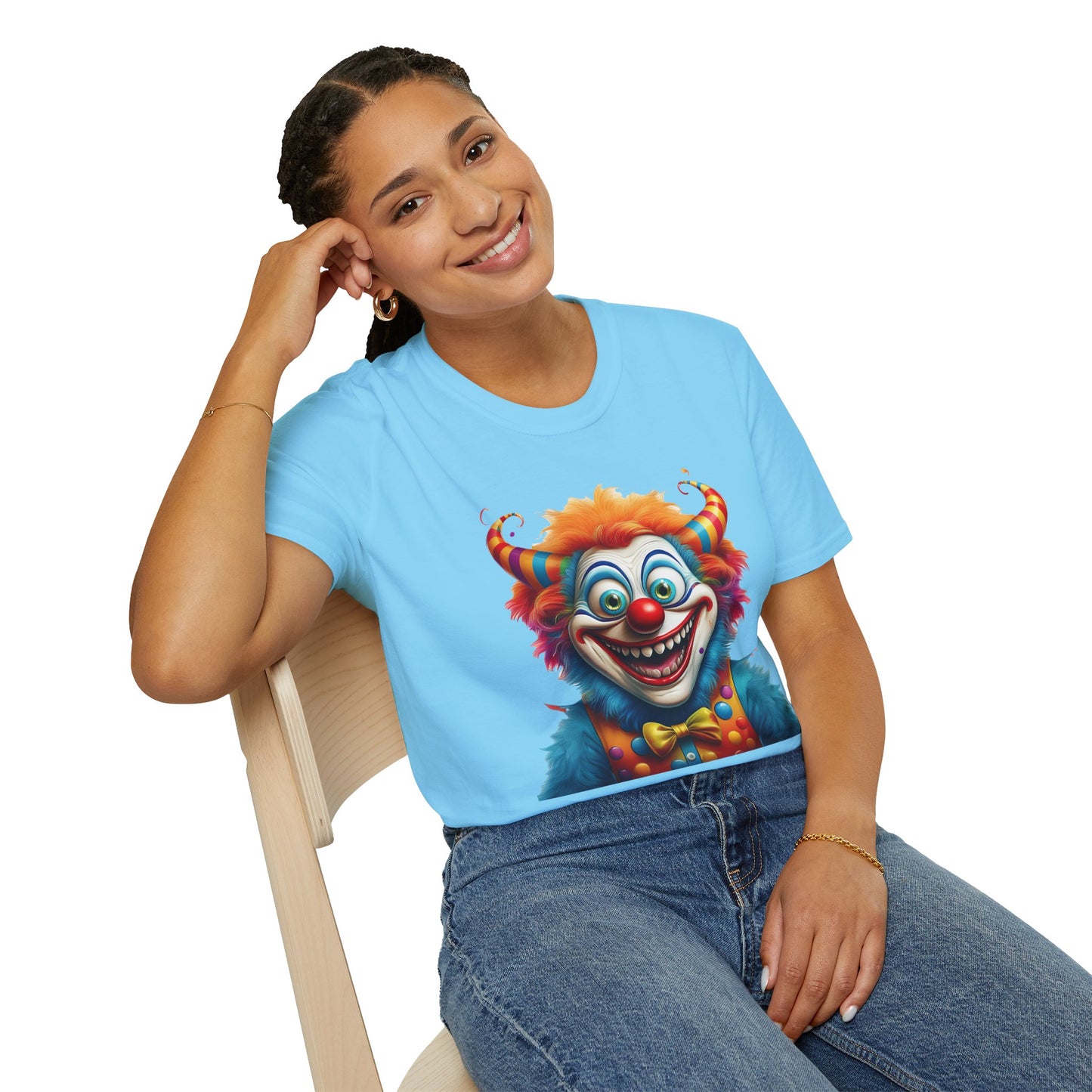 Clown Shirt, T Shirt with Clown, Funny Man Shirt, Tee Shirt with Funny Man, Circus Shirt, Shirt with Circus, Scary Man Shirt, Shirt with Scary Man
