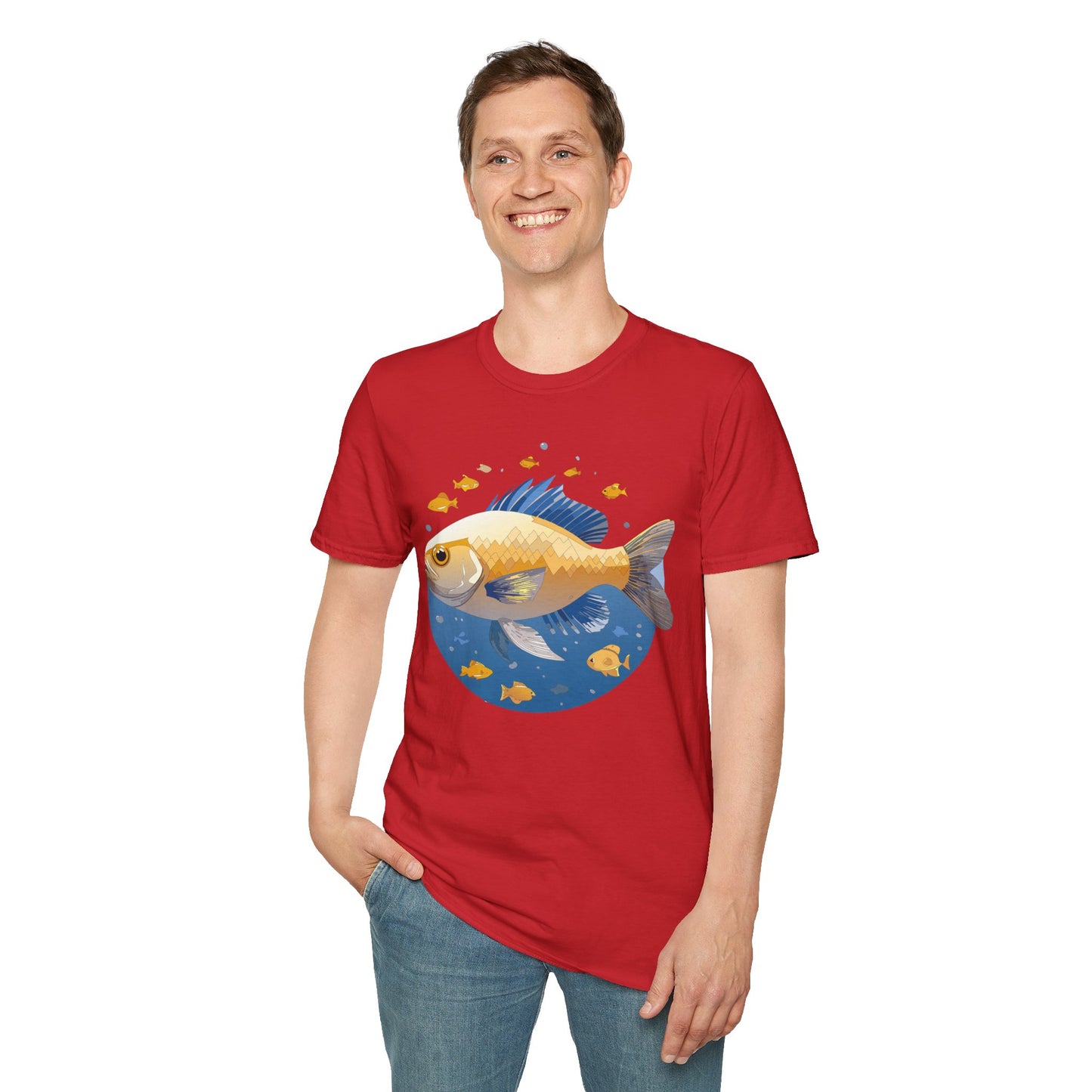 Fish Art Design Shirt, T Shirt with Fish, Graphic Shirt, Tee Shirt with Graphic Design, Shirt with Fish Graphic Art