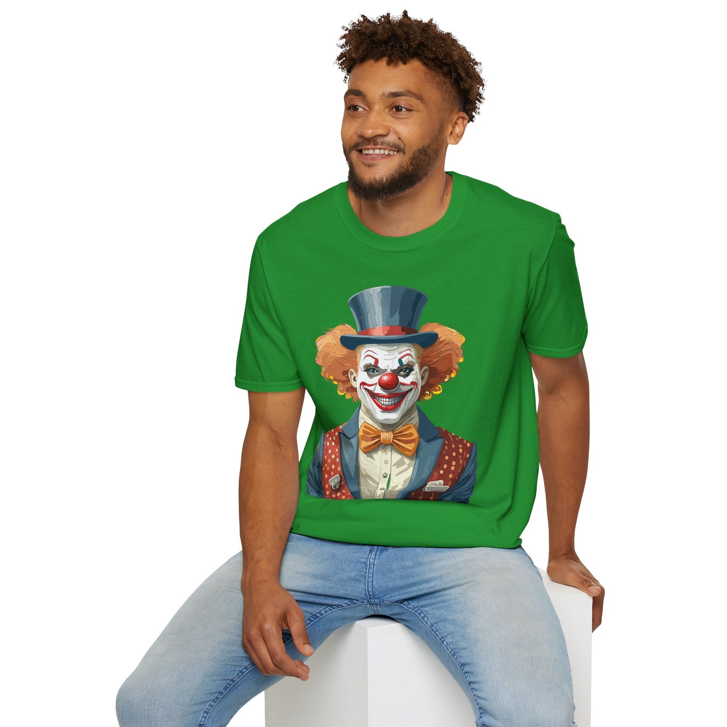 Clown Shirt, T Shirt with Clown, Funny Man Shirt, Tee Shirt with Funny Man, Circus Shirt, Shirt with Circus, Scary Man Shirt, Shirt with Scary Man