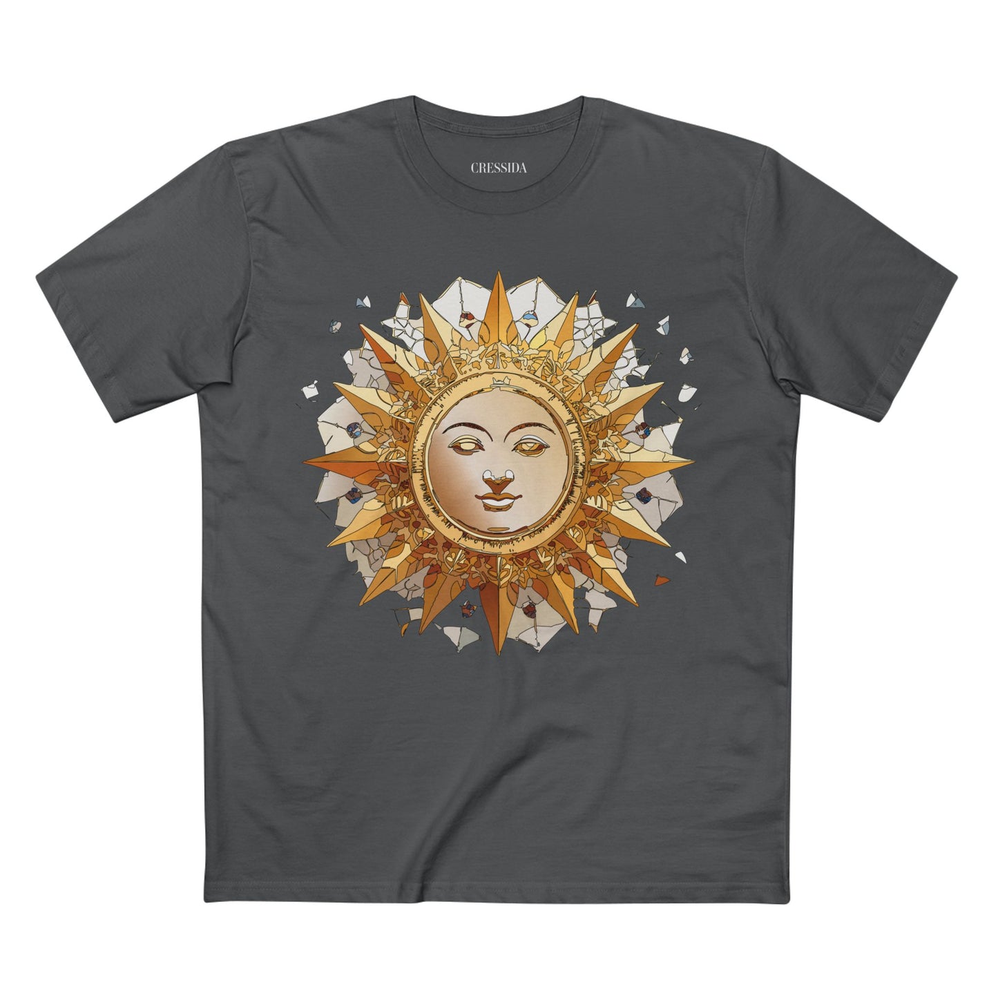 Sun Shirt, Shirt with Sun, Tee Shirt with Gold Sun