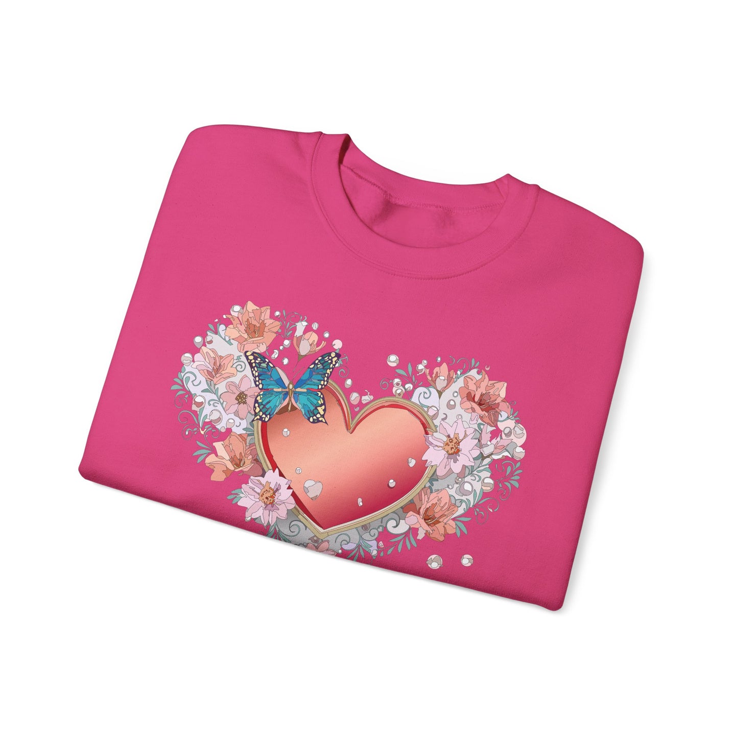 Floral Heart Sweatshirt, Floral Love Sweatshirt, Valentine's Day Sweatshirt, Heart Floral Sweatshirt