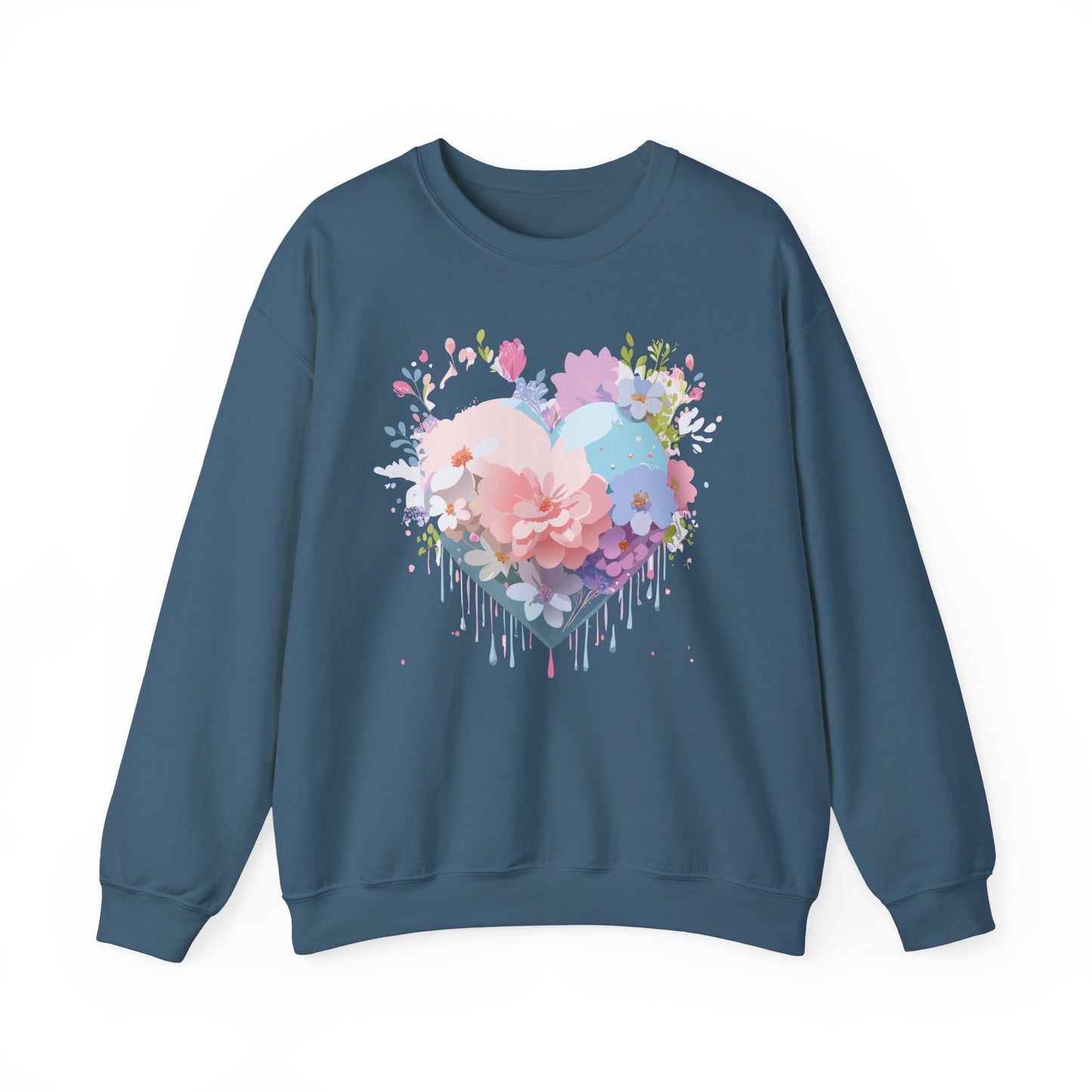 Floral Heart Sweatshirt, Floral Love Sweatshirt, Valentine's Day Sweatshirt, Heart Floral Sweatshirt