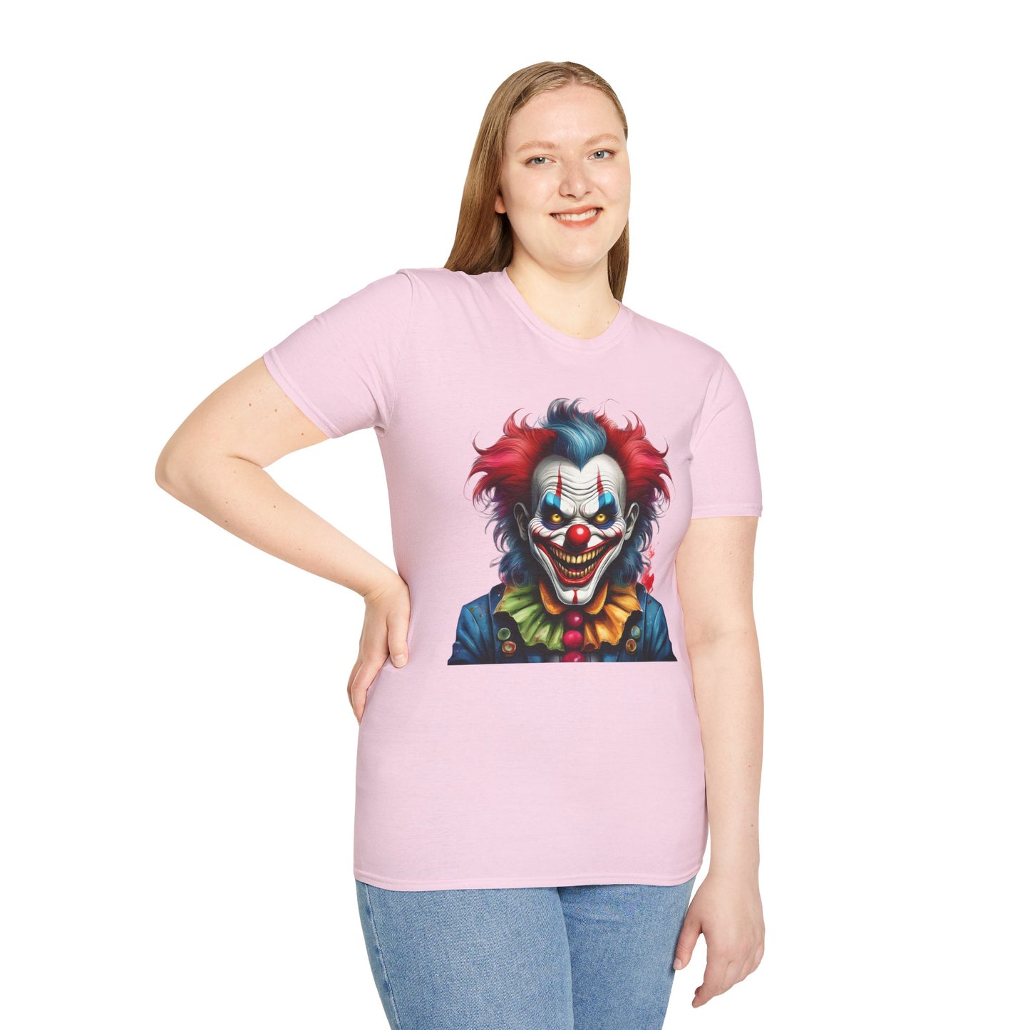 Clown Shirt, T Shirt with Clown, Funny Man Shirt, Tee Shirt with Funny Man, Circus Shirt, Shirt with Circus, Scary Man Shirt, Shirt with Scary Man