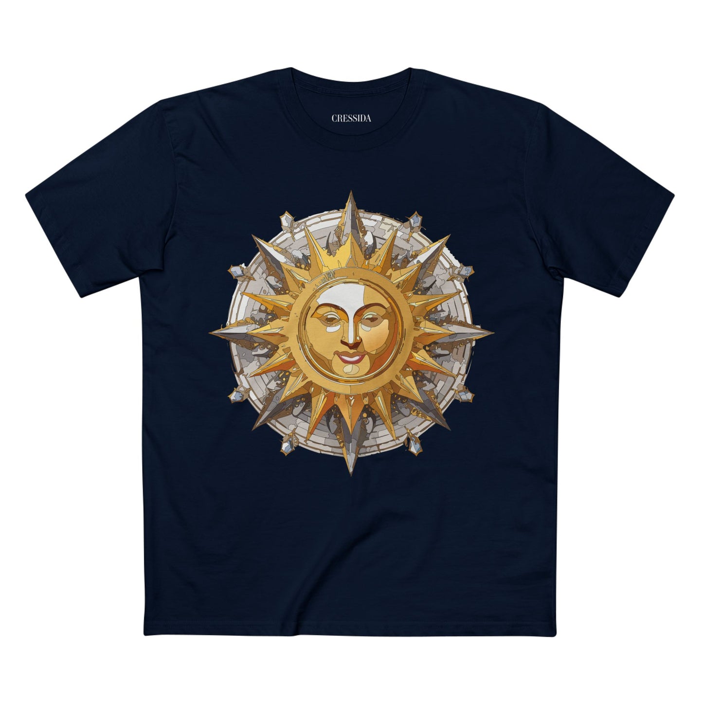 Sun Shirt, Shirt with Sun, Tee Shirt with Gold Sun