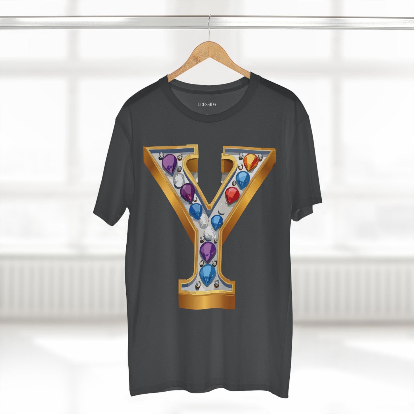 Letter Shirt, Shirt with Letters, Tee Shirt with Gold Letters