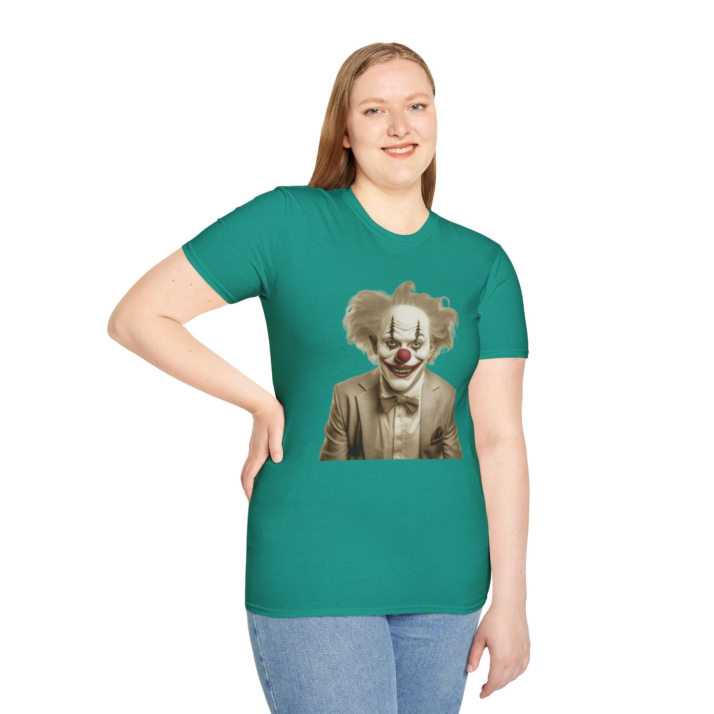 Clown Shirt, T Shirt with Clown, Funny Man Shirt, Tee Shirt with Funny Man, Circus Shirt, Shirt with Circus, Scary Man Shirt, Shirt with Scary Man