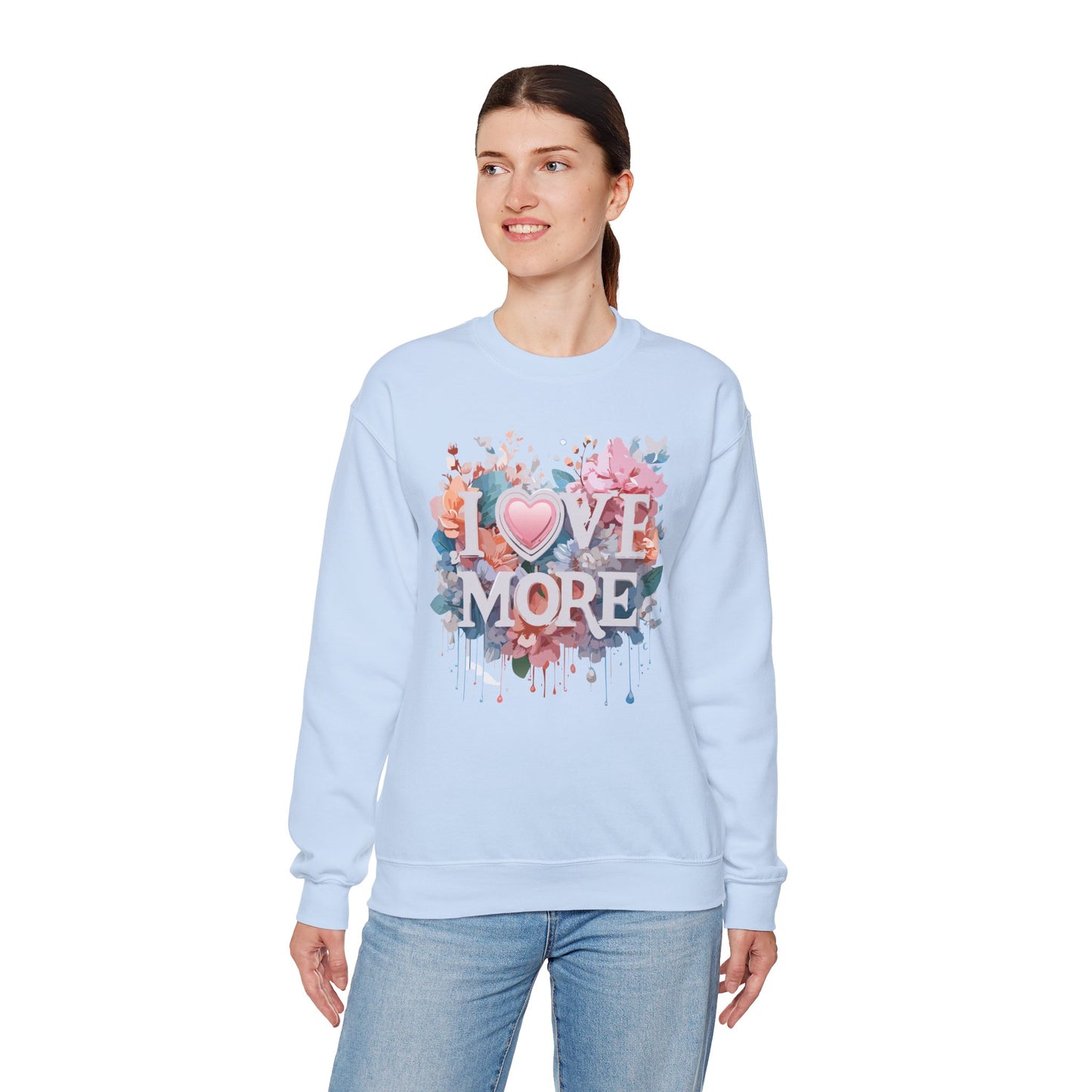 Floral Love Sweatshirt, Valentine's Day Sweatshirt, Love Flower Sweatshirt
