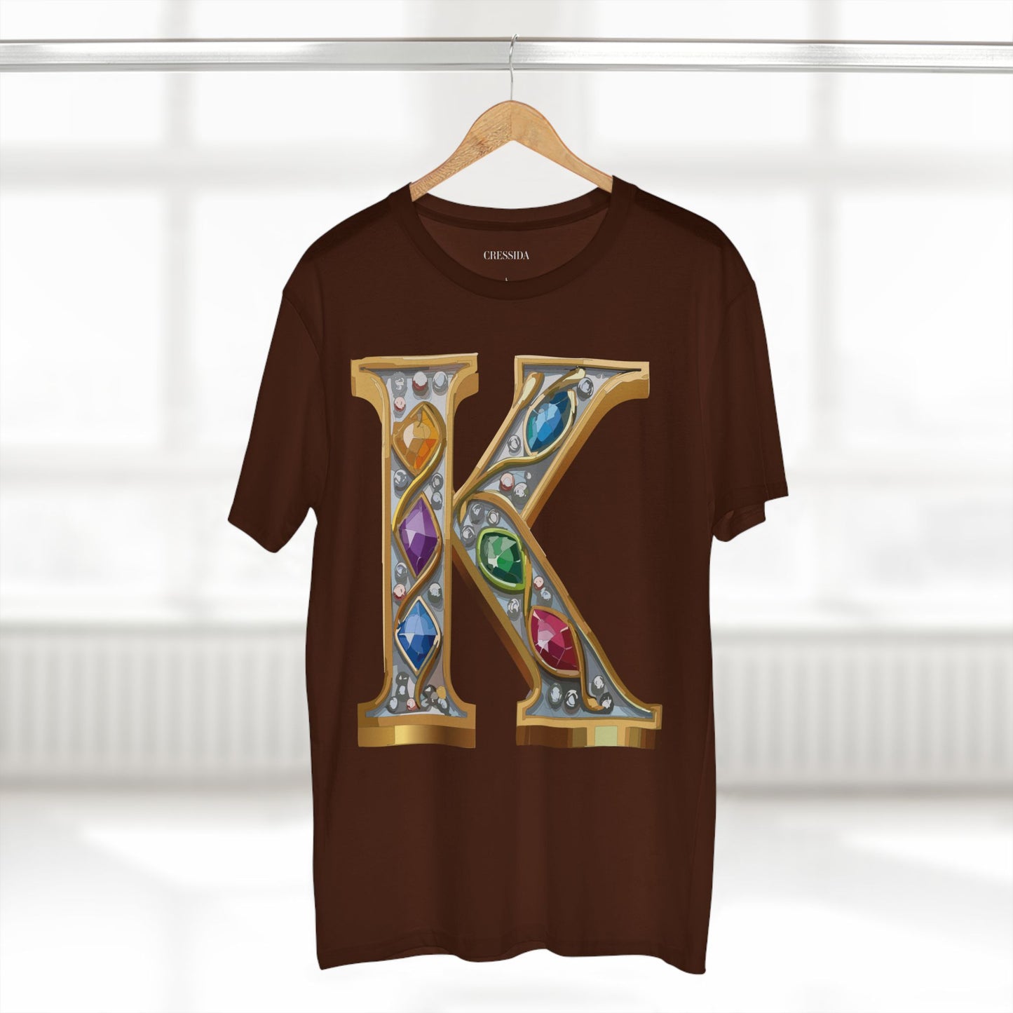 Letter Shirt, Shirt with Letters, Tee Shirt with Gold Letters