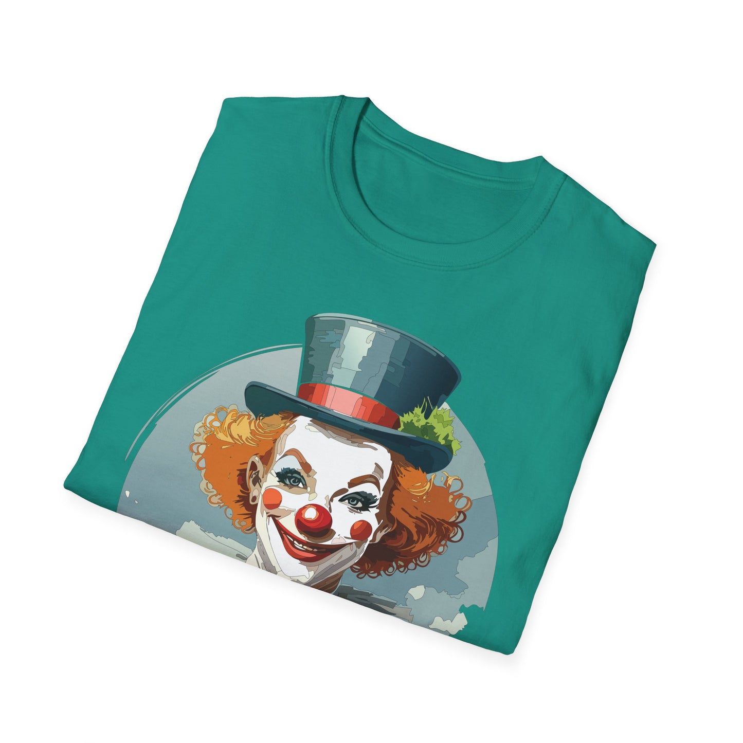 Clown Shirt, T Shirt with Clown, Funny Man Shirt, Tee Shirt with Funny Man, Circus Shirt, Shirt with Circus, Scary Man Shirt, Shirt with Scary Man