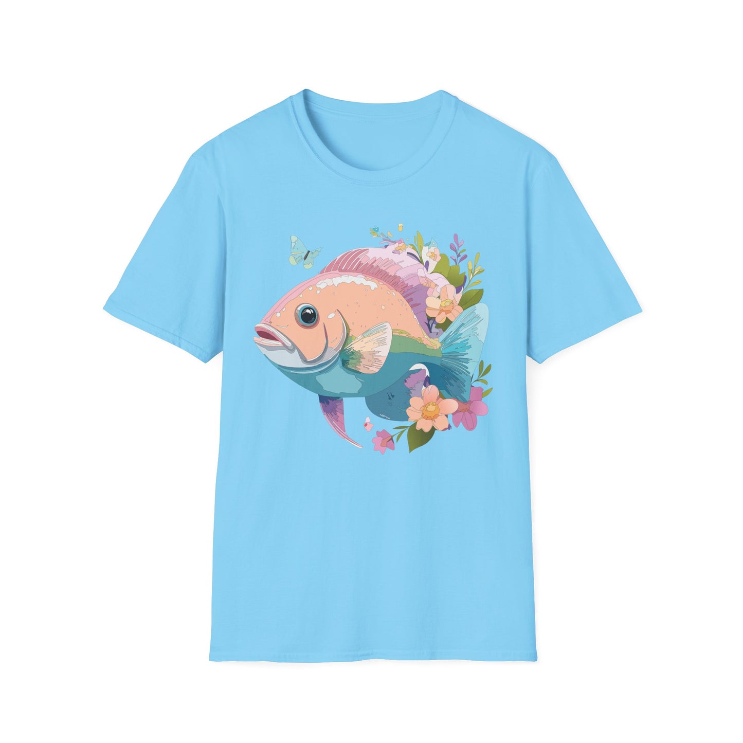 Fish Art Design Shirt, T Shirt with Fish, Graphic Shirt, Tee Shirt with Graphic Design, Shirt with Fish Graphic Art