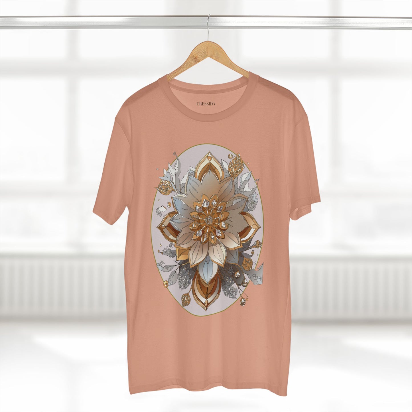 Floral Shirt, Shirt with Flower, Tee Shirt with Antique Flower