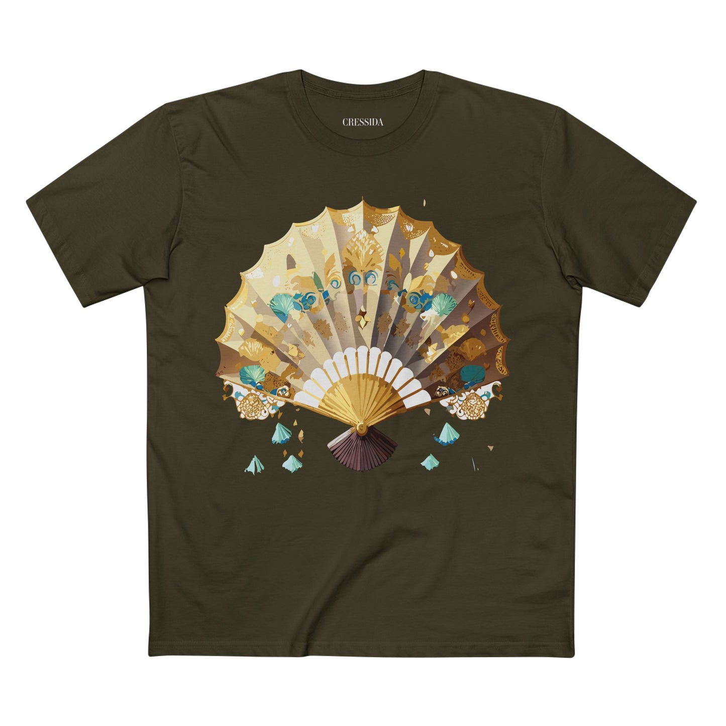Fan shirt, Shirt with Fan, Tee Shirt with Antique Fan