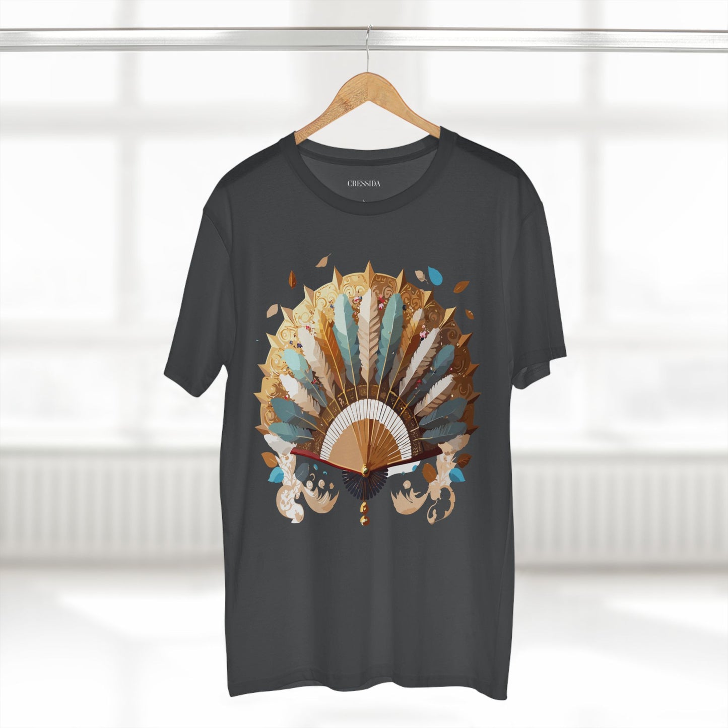 Fan shirt, Shirt with Fan, Tee Shirt with Antique Fan