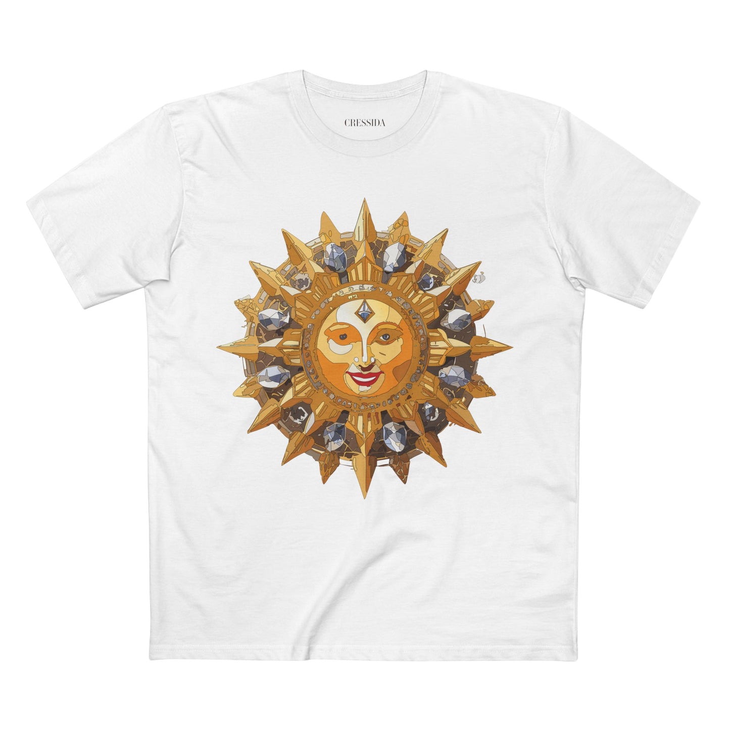 Sun Shirt, Shirt with Sun, Tee Shirt with Gold Sun