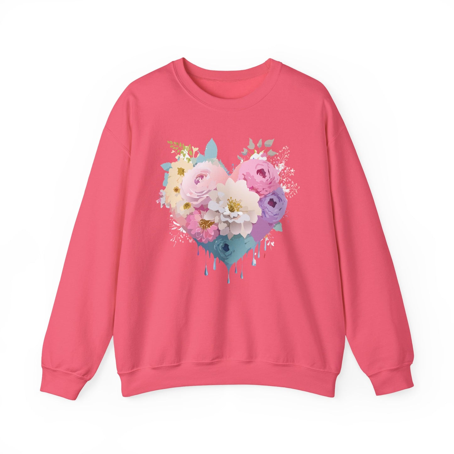 Floral Heart Sweatshirt, Floral Love Sweatshirt, Valentine's Day Sweatshirt, Heart Floral Sweatshirt