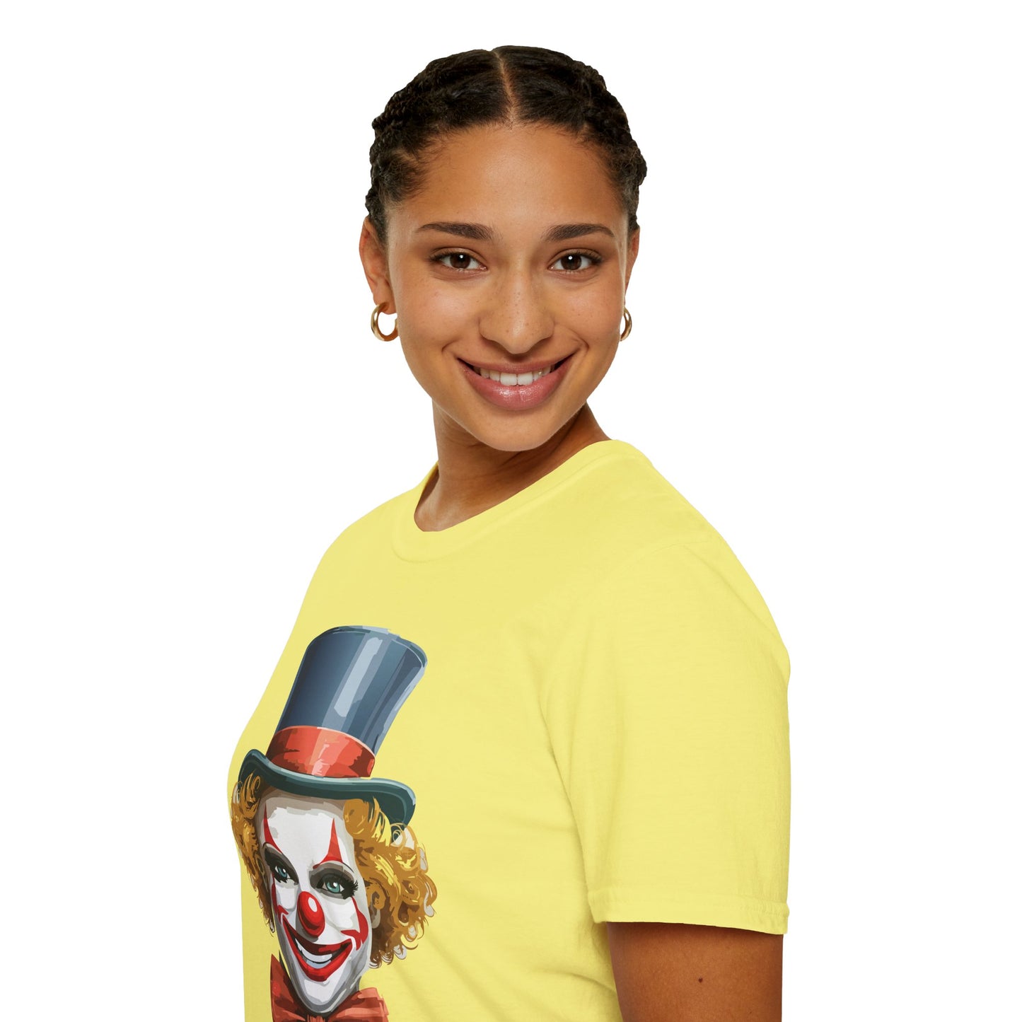 Clown Shirt, T Shirt with Clown, Funny Man Shirt, Tee Shirt with Funny Man, Circus Shirt, Shirt with Circus, Scary Man Shirt, Shirt with Scary Man