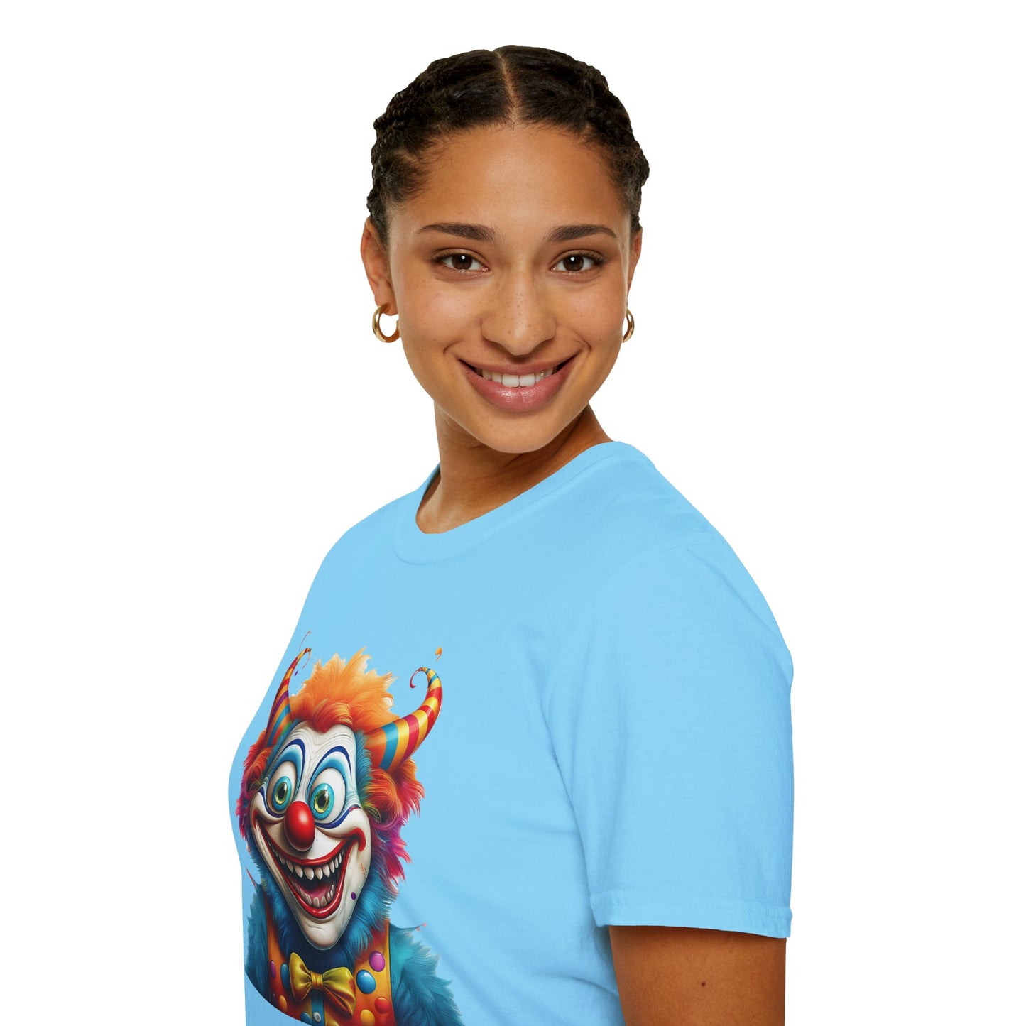 Clown Shirt, T Shirt with Clown, Funny Man Shirt, Tee Shirt with Funny Man, Circus Shirt, Shirt with Circus, Scary Man Shirt, Shirt with Scary Man