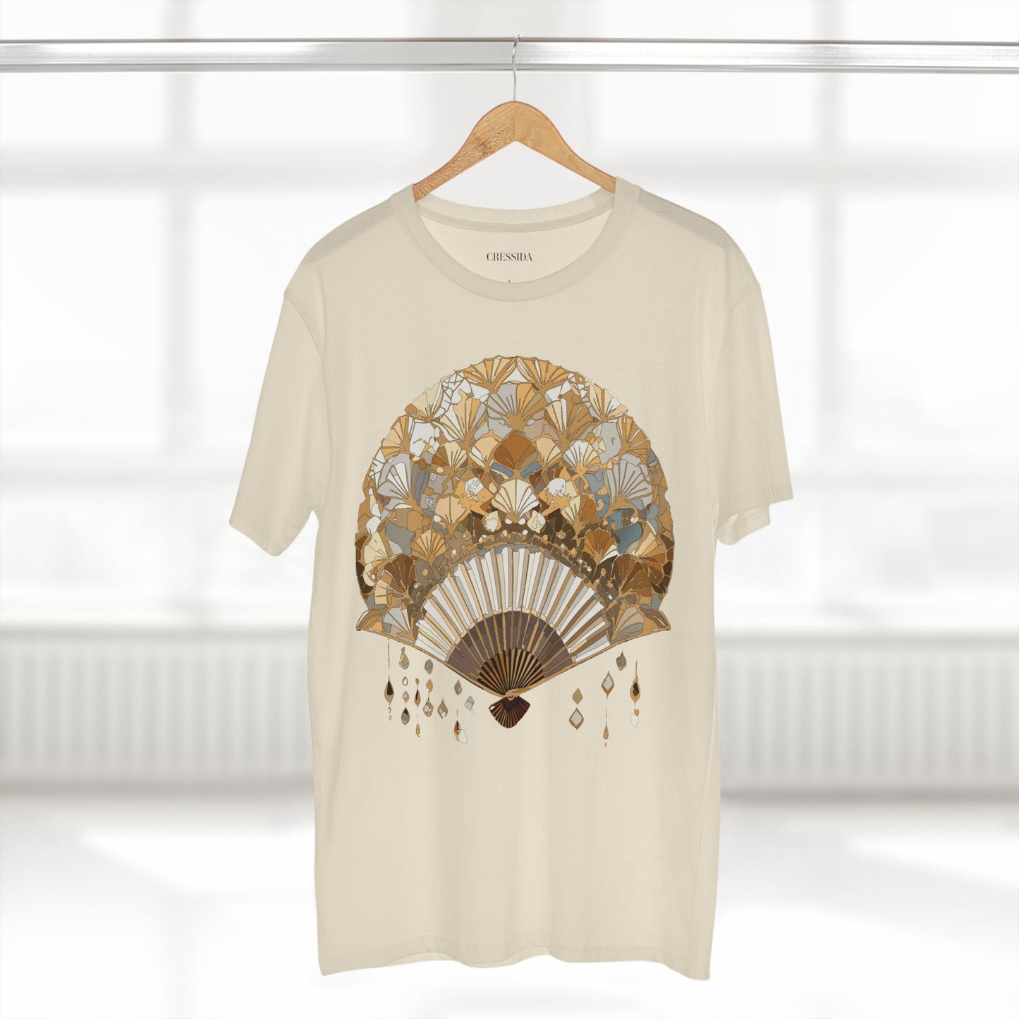 Fan shirt, Shirt with Fan, Tee Shirt with Antique Fan