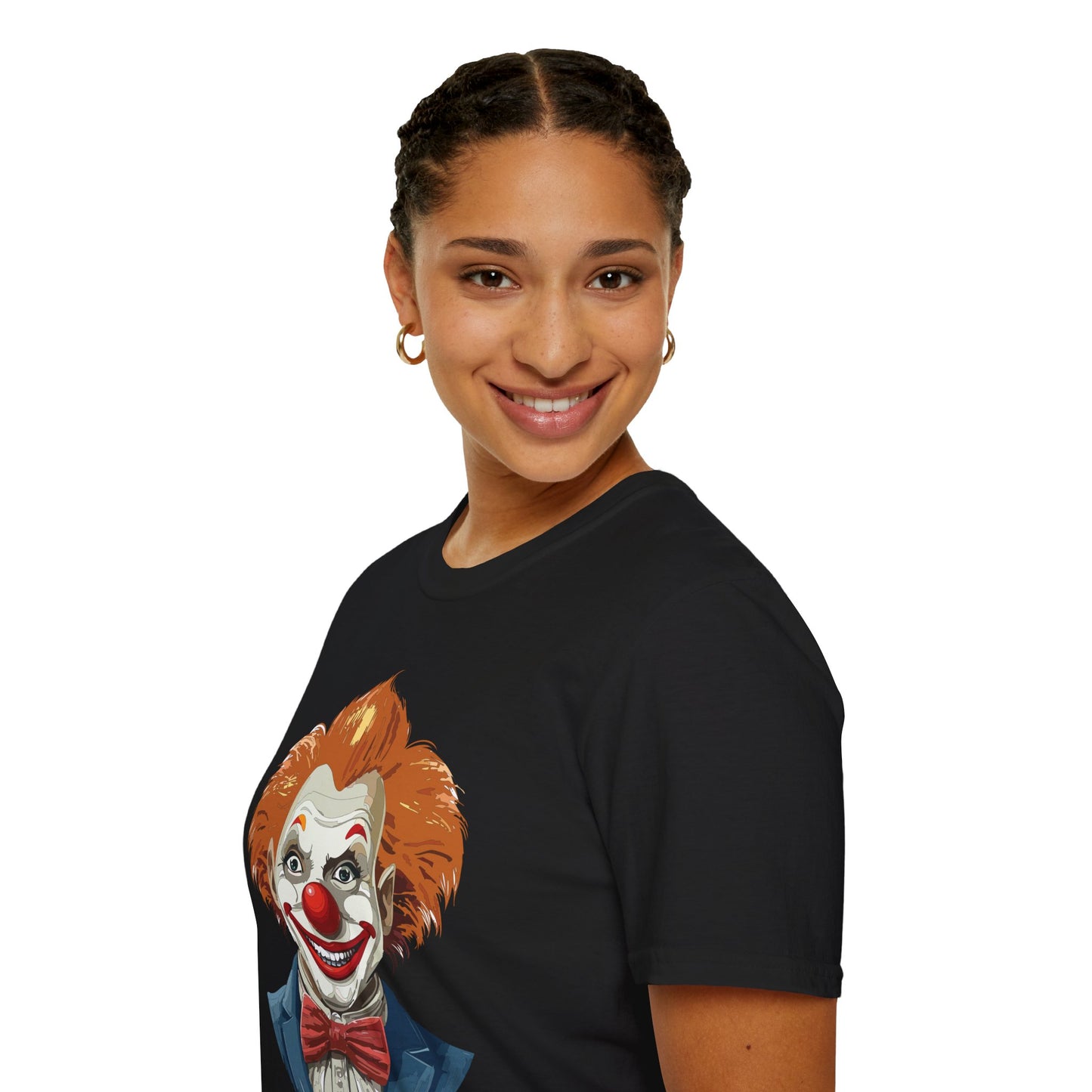 Clown Shirt, T Shirt with Clown, Funny Man Shirt, Tee Shirt with Funny Man, Circus Shirt, Shirt with Circus, Scary Man Shirt, Shirt with Scary Man