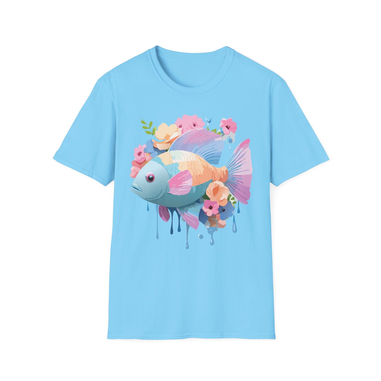 Fish Art Design Shirt, T Shirt with Fish, Graphic Shirt, Tee Shirt with Graphic Design, Shirt with Fish Graphic Art