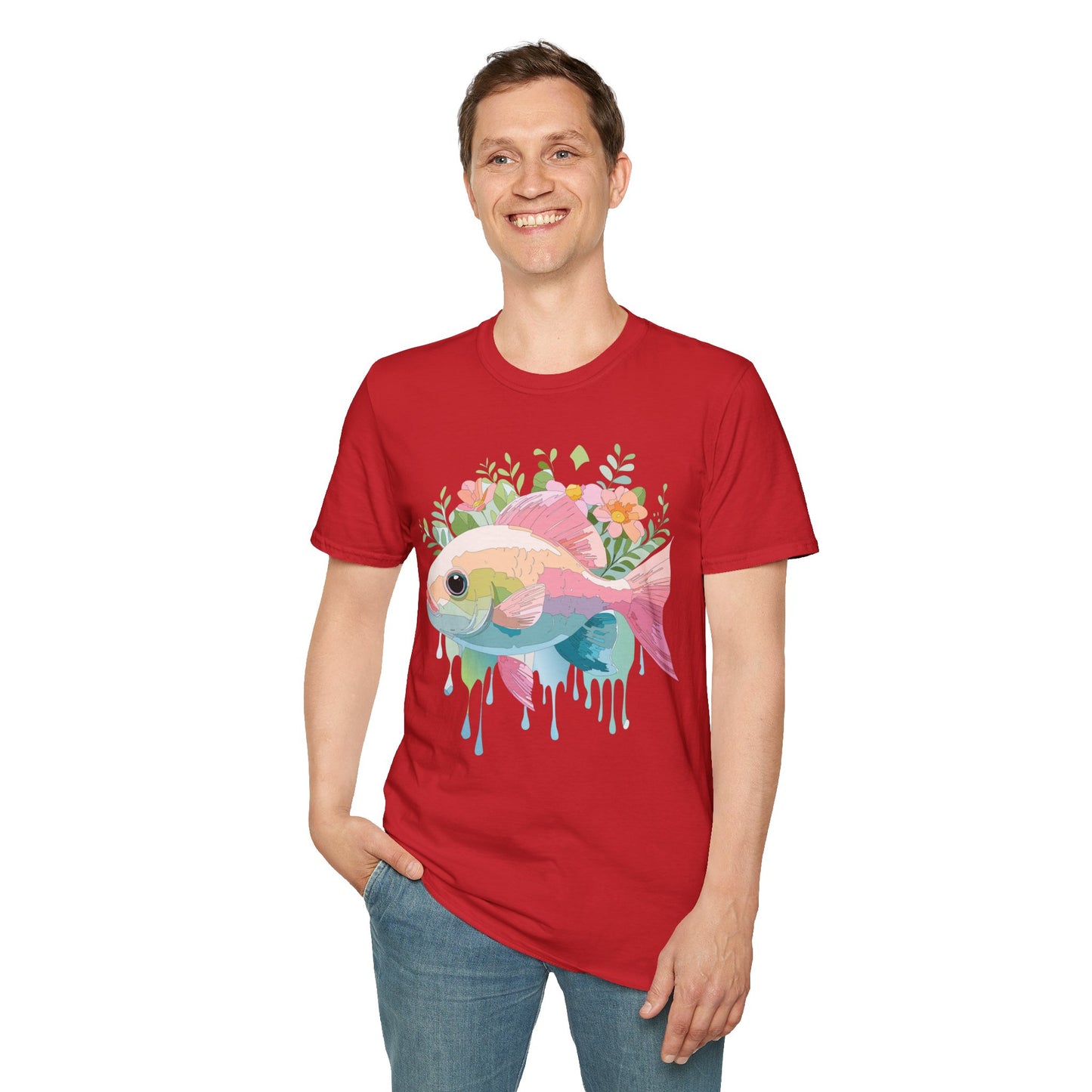 Fish Art Design Shirt, T Shirt with Fish, Graphic Shirt, Tee Shirt with Graphic Design, Shirt with Fish Graphic Art