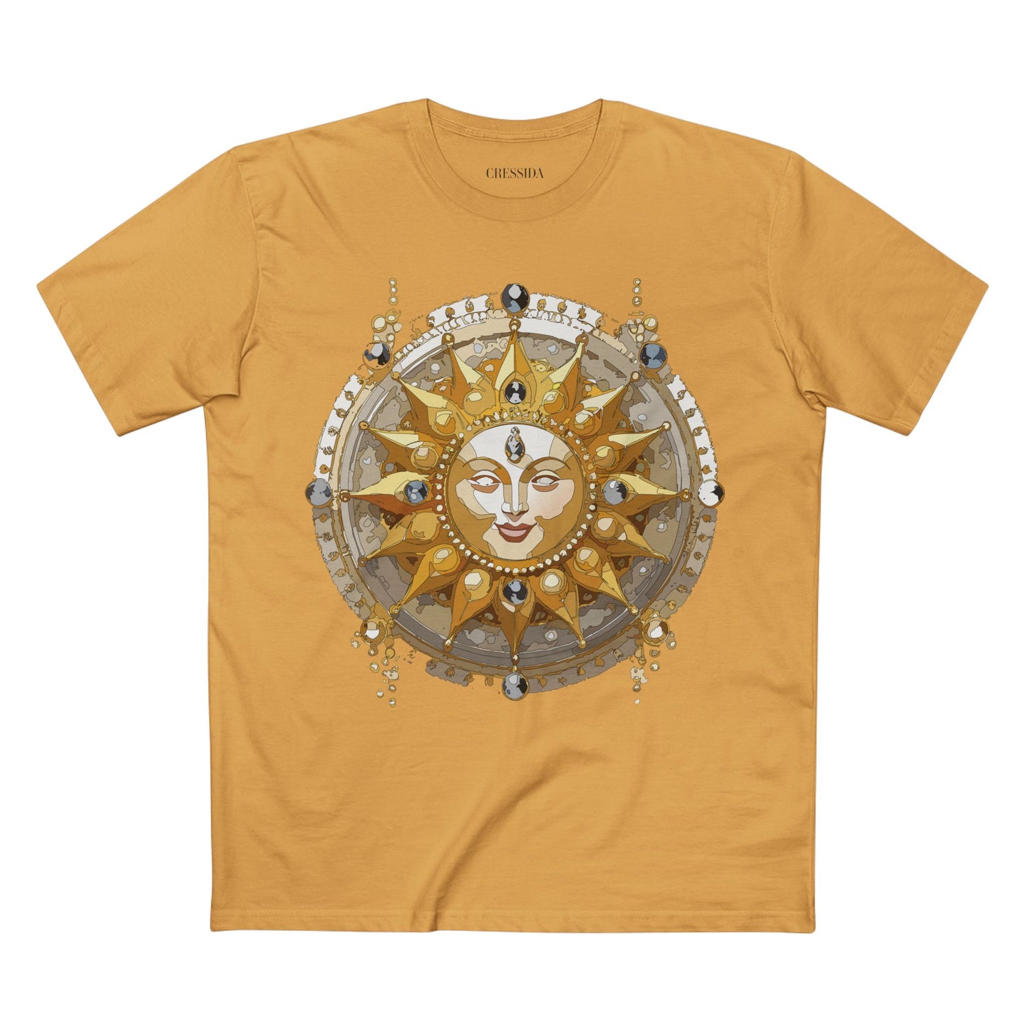 Sun Shirt, Shirt with Sun, Tee Shirt with Gold Sun
