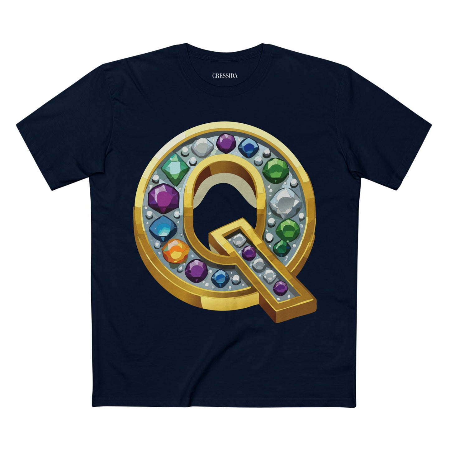 Letter Shirt, Shirt with Letters, Tee Shirt with Gold Letters