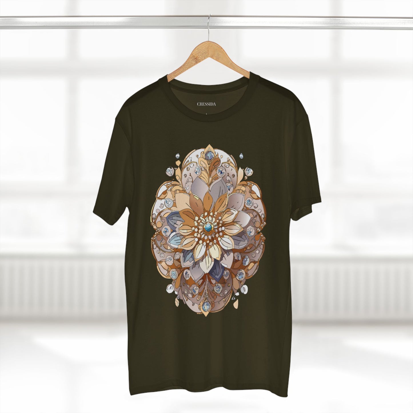 Floral Shirt, Shirt with Flower, Tee Shirt with Antique Flower