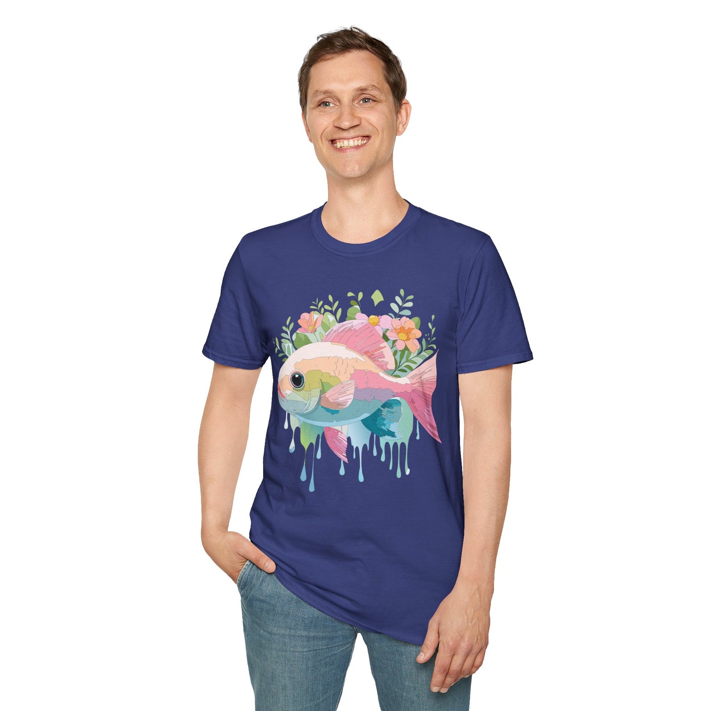 Fish Art Design Shirt, T Shirt with Fish, Graphic Shirt, Tee Shirt with Graphic Design, Shirt with Fish Graphic Art