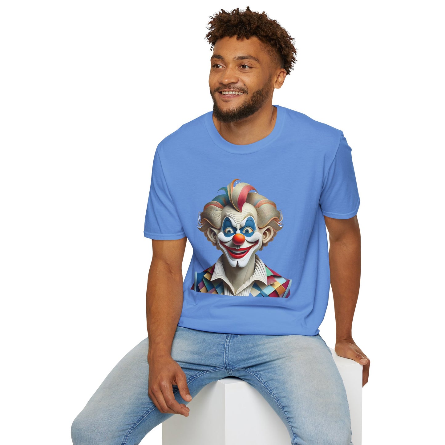 Clown Shirt, T Shirt with Clown, Funny Man Shirt, Tee Shirt with Funny Man, Circus Shirt, Shirt with Circus, Scary Man Shirt, Shirt with Scary Man