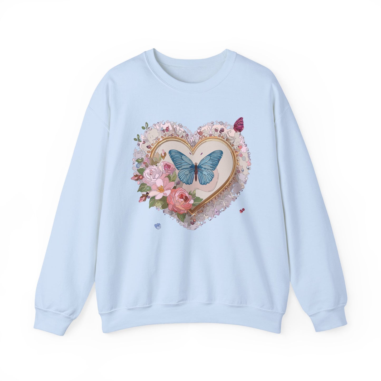 Floral Heart Sweatshirt, Floral Love Sweatshirt, Valentine's Day Sweatshirt, Heart Floral Sweatshirt