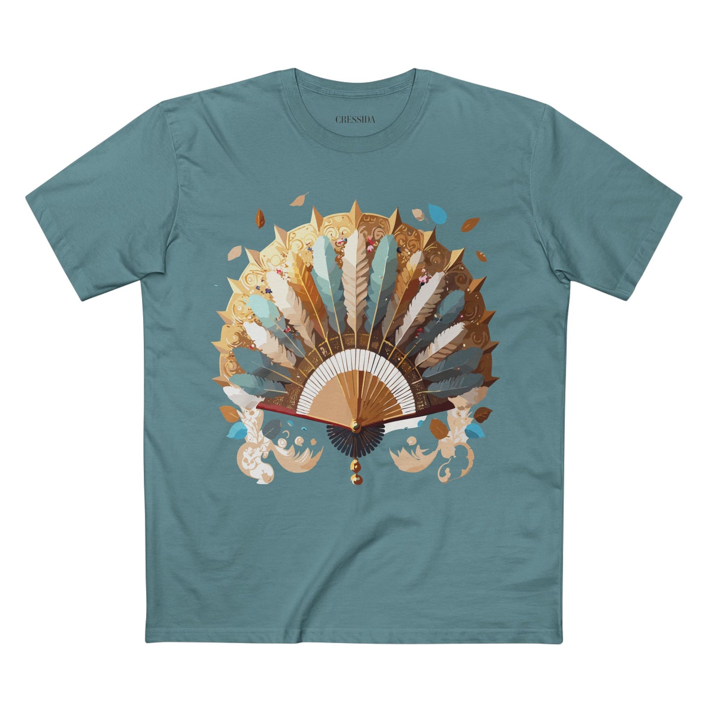 Fan shirt, Shirt with Fan, Tee Shirt with Antique Fan
