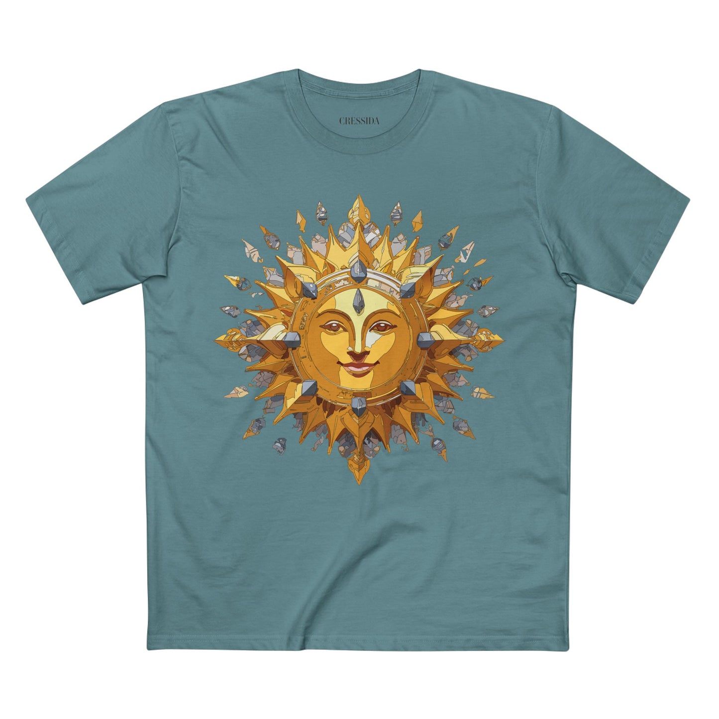 Sun Shirt, Shirt with Sun, Tee Shirt with Gold Sun
