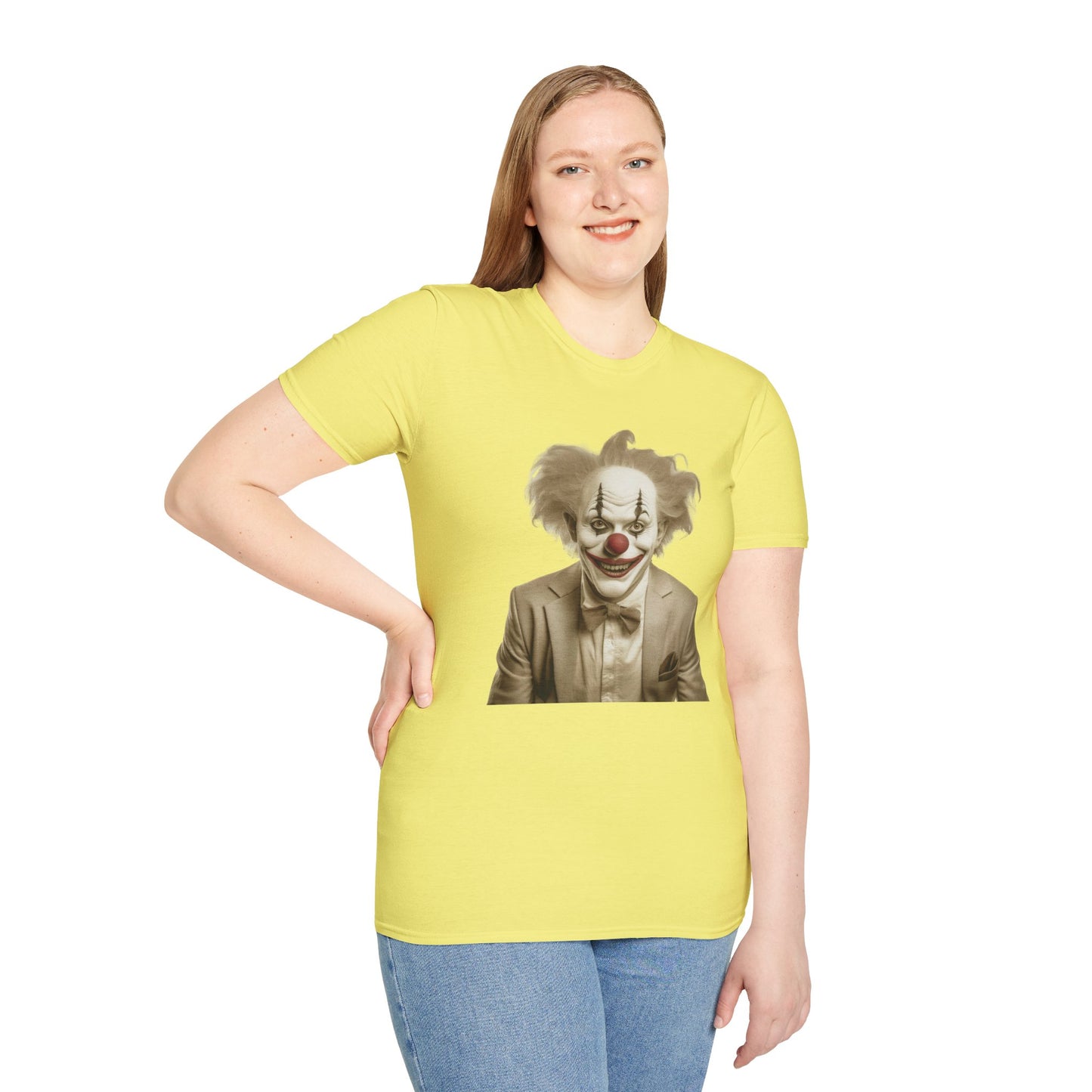 Clown Shirt, T Shirt with Clown, Funny Man Shirt, Tee Shirt with Funny Man, Circus Shirt, Shirt with Circus, Scary Man Shirt, Shirt with Scary Man
